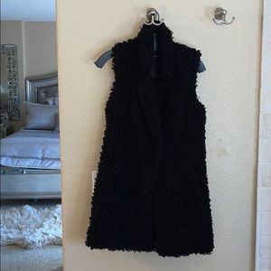 Black Faux Fur Vest